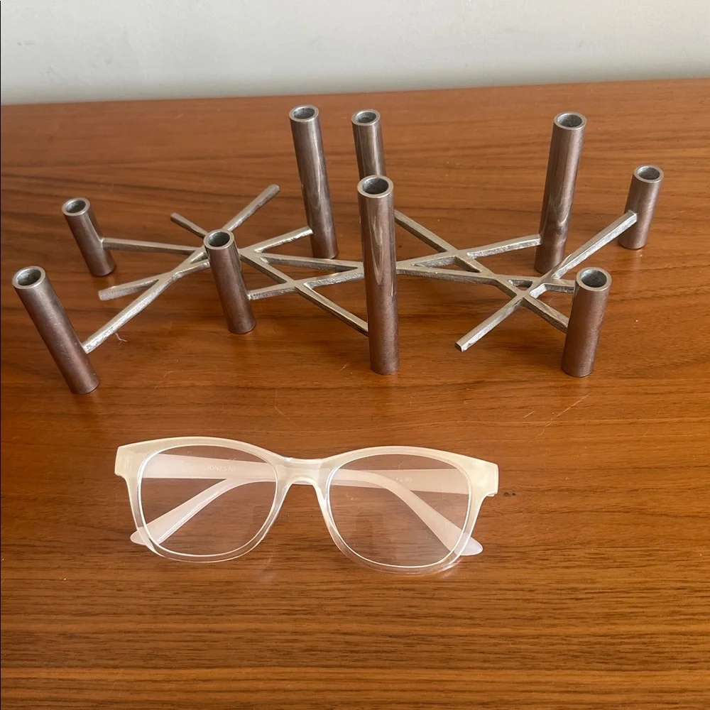 West Elm Modern Silver mini candle holder